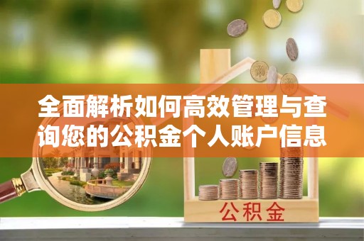 炎陵全面解析如何高效管理与查询您的公积金个人账户信息