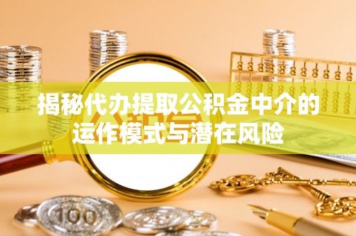 炎陵揭秘代办提取公积金中介的运作模式与潜在风险